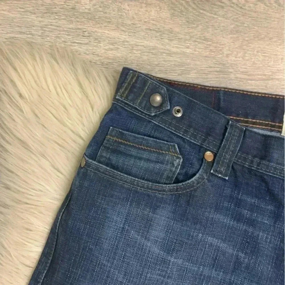 Euc Levi’s slim straight 514 dark wash adjustable waist and zippered jeans 36/30 - Picture 8 of 14